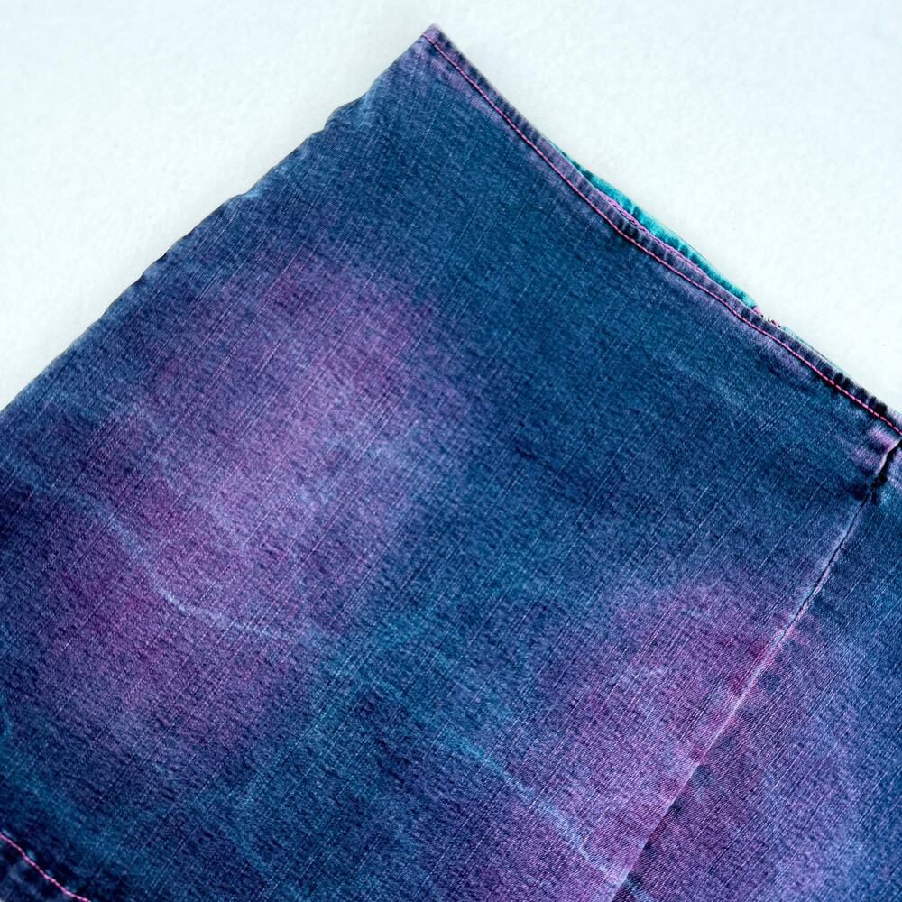 Wild Fable Purple Wash Stretch Jean Front Notch Punk Goth Y2K Mini Skirt 10